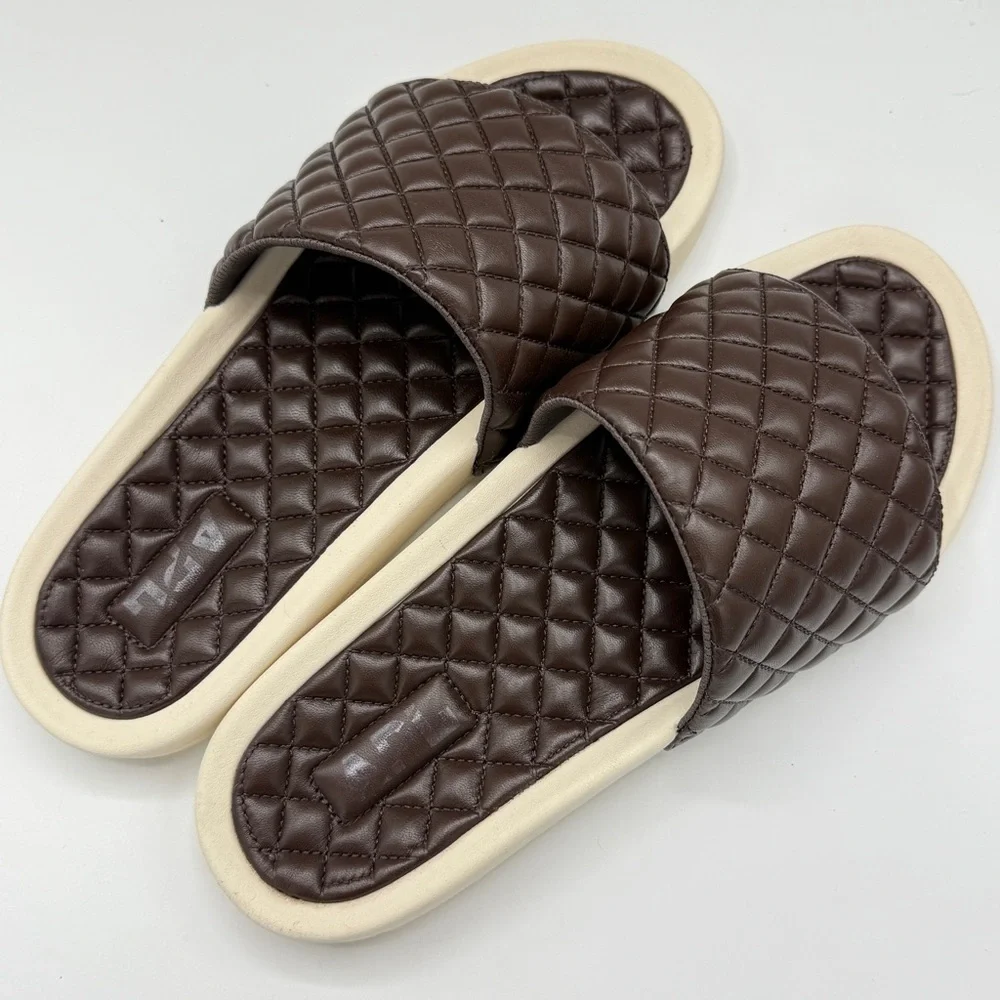APL Lusso Slide Chocolate Leather/Cream Men's Size 9 Women's Size 10.5 EU 42 NEW